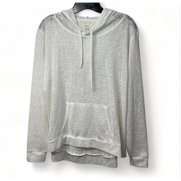 Weatherproof Vintage M/M Cream Polyester Light Sweater Hoodie - Picture 1 of 13